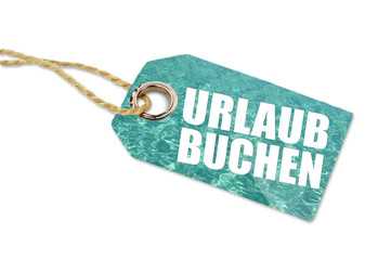 Holzanhänger mit Wasser und Urlaub buchen