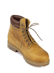 Yellow leather boots