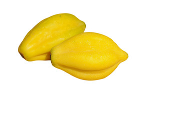 Fruta papaya con fondo blanco