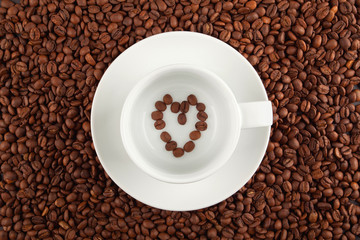 Coffee cup and heart