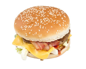 hamburger isolated on white