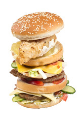 hamburger isolated on white