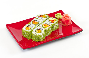 japan vegetarian roll with dill vegetables