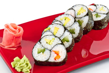 japan vegetarian roll with vegetables