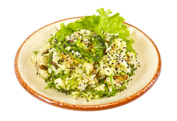 tasty rice with mushrooms