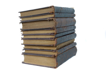 stack of books-13 isolated