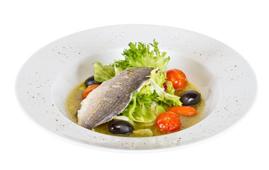 Fish soup with dorado and vegetables