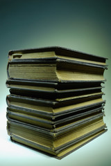 stack of old books lightbrush