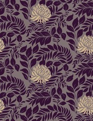 Floral seamless pattern for retro wallpapers
