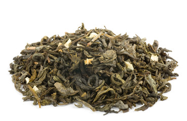 Herbal tea with fruit isolated