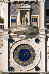 St. Mark's square clock tower in Venice