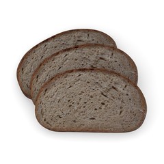3d render of bread slice