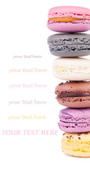 Colorful fresh delicious macaroons
