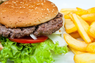 American cheese burger