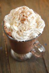 Hot chocolate with whipped  cream