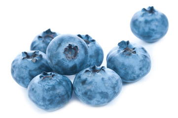 Isolated blue berries group