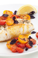 Pan fried halibut