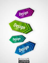 Color vector arrow labels