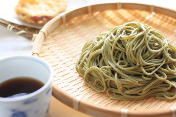 Japanese cuisine, green tea soba noodles