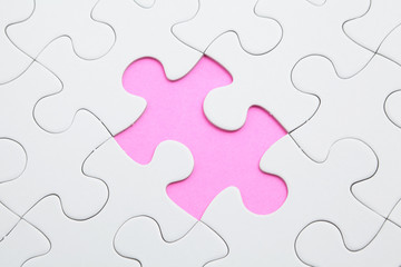 Fototapeta premium puzzle with missing piece