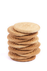 Stack of brown  cookies