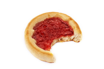 cookie with jam isolated