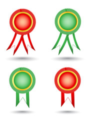 Blank award ribbon rosettes