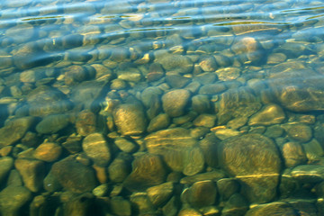 calm streams, transparent and clear