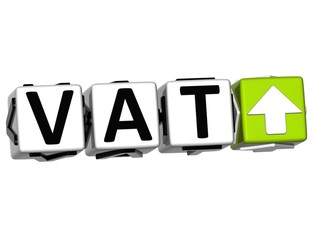 3D Vat button block cube text