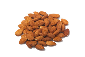 Almonds Isolated on White