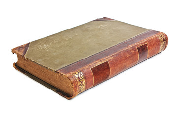 An old book with a crumpled sheet