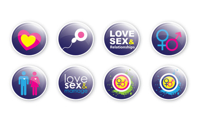 Love and Sex Buttons 1