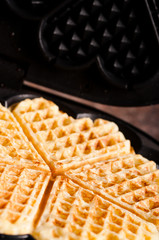 Waffle and waffle iron