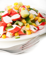 fresh vegetable salad isolated