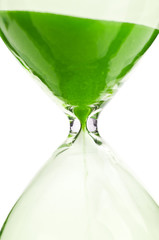 macro photo of hourglass