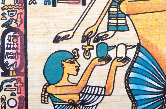 Egyptian papyrus as a background