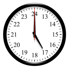 Horloge post meridiem - 17 heure