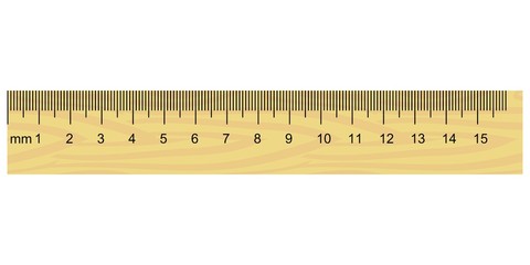 Illustration of wooden ruler