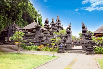 Wandcirkels aluminium Goa Lawah-tempel, Oost-Bali. Indonesië © Aleksandar Todorovic