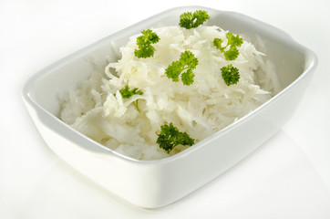 grated radish in a bowl