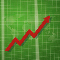 stock market graph growing