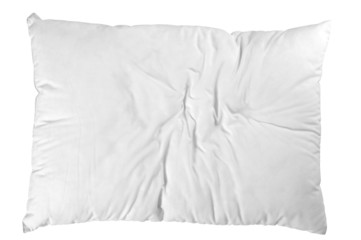 Wrinkled pillow. Isolated