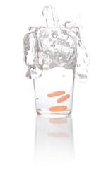 medicine dropped in to water