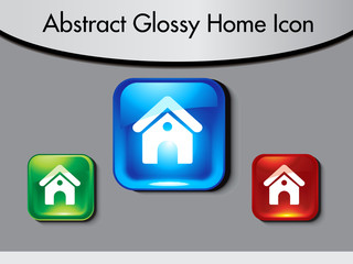 Fototapeta premium abstract glossy home icon