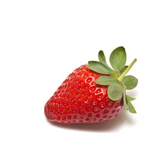 Strawberries isolated on a white studio background.