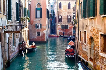 Fotobehang Venetiaans kanaal, Italië © Aleksandrs Kosarevs