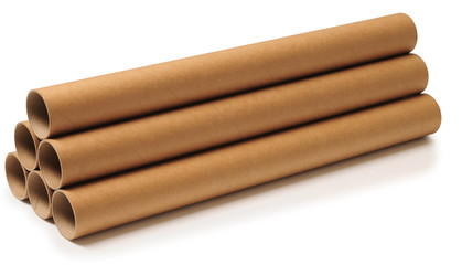 Carton cylinder. Isolated