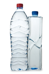 Water bottles as healthy drink concept