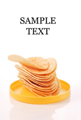 Stack of Potato barbecue Chips