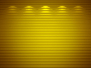 Illuminated yellow wall, abstract background